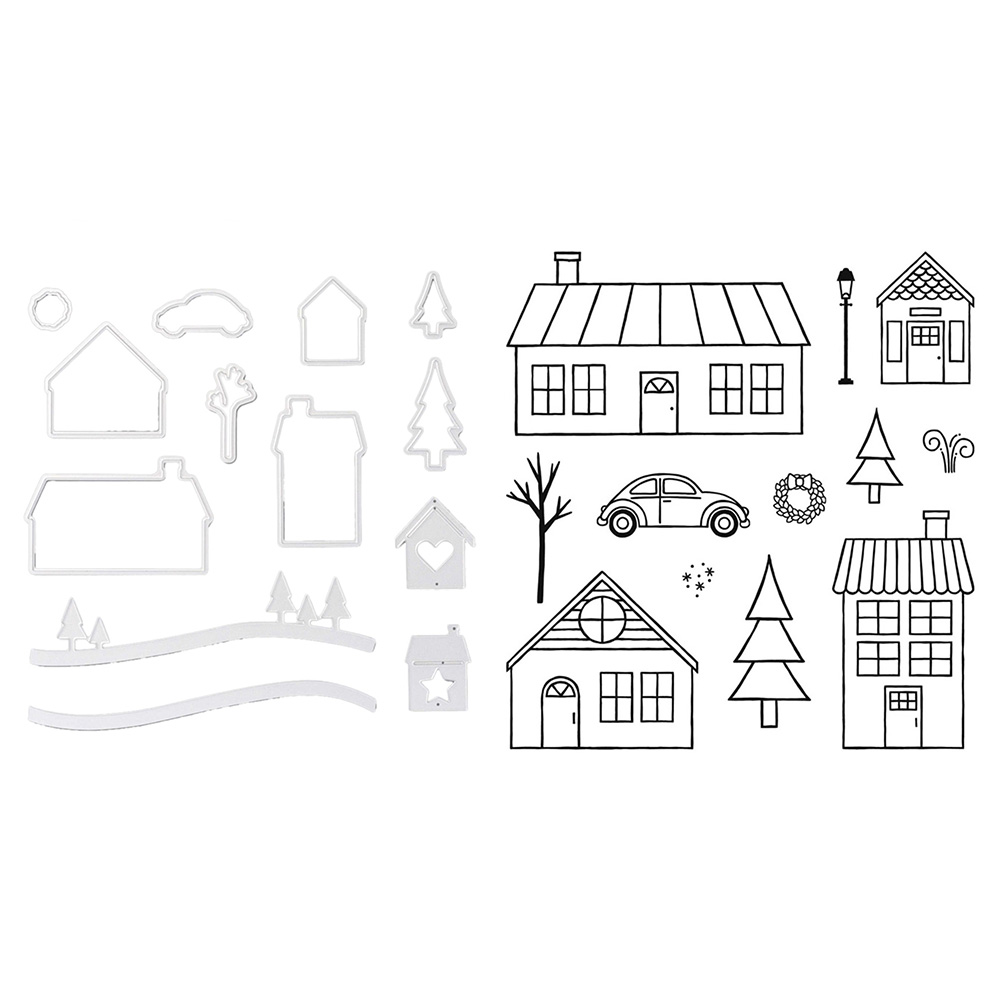

Xmas Snow House (Cutting Die+Seal) - Paper Craft Cutting Dies, 501 Original