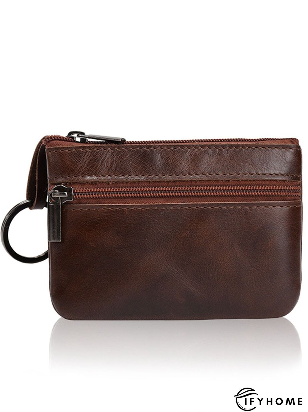 Cowhide Wax Leather Retro Simple Coin Purse | IFYHOME