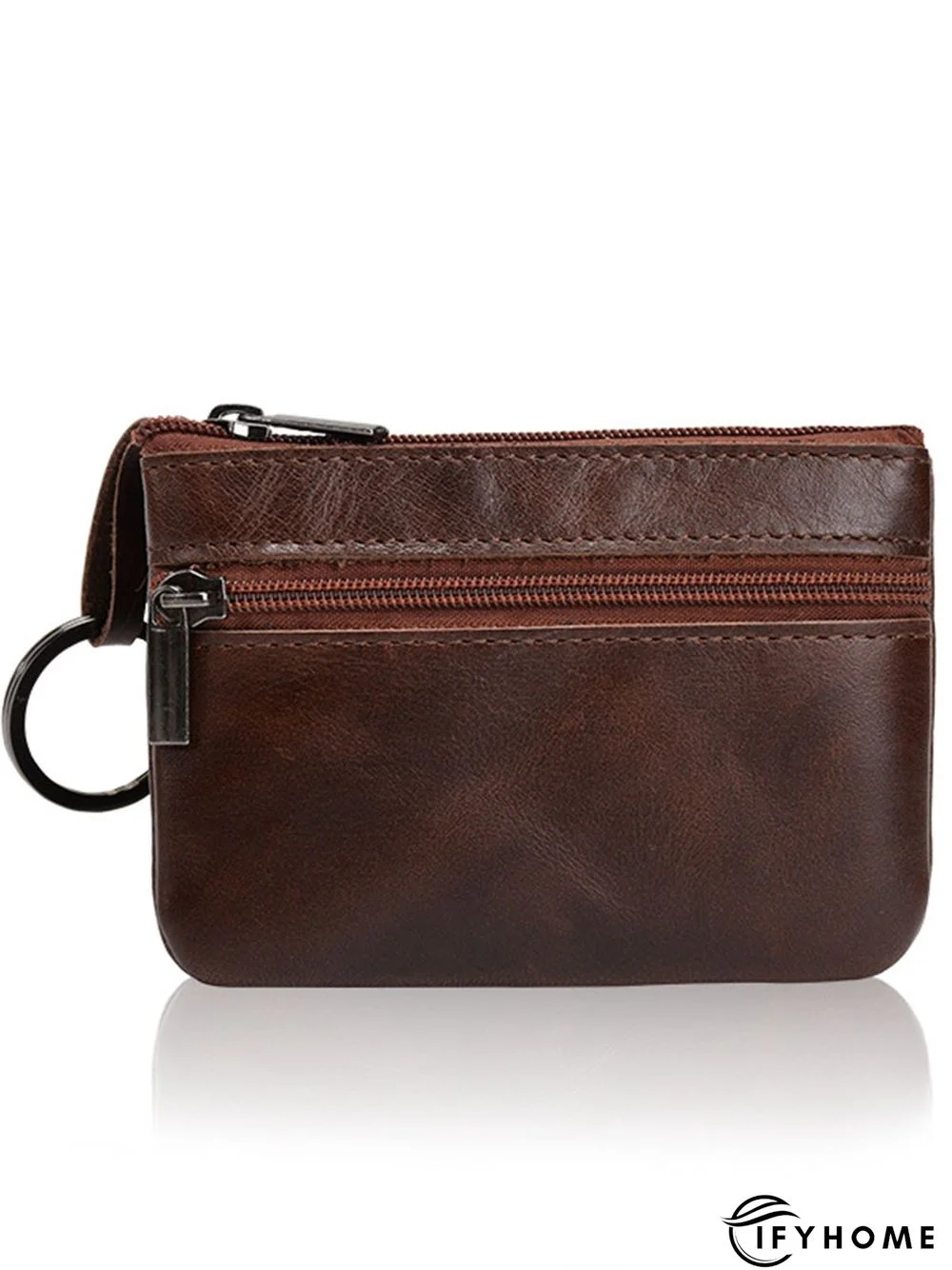 Cowhide Wax Leather Retro Simple Coin Purse | IFYHOME