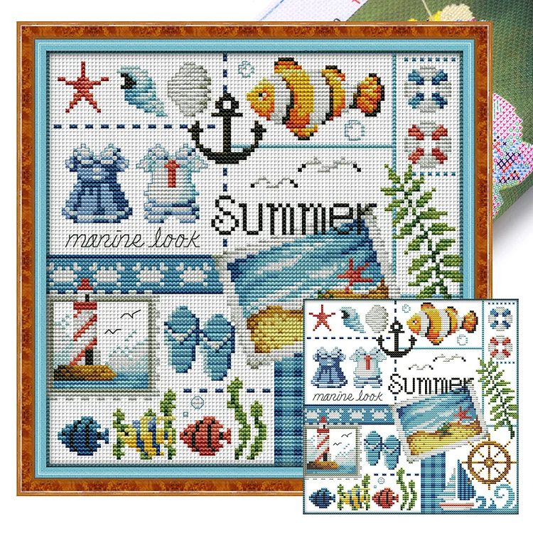 Joy Sunday Summer Of Four Seasons - Printed Cross Stitch 11CT 34*34CM