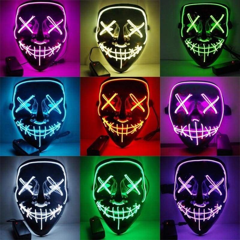 LED Halloween Costume Mask