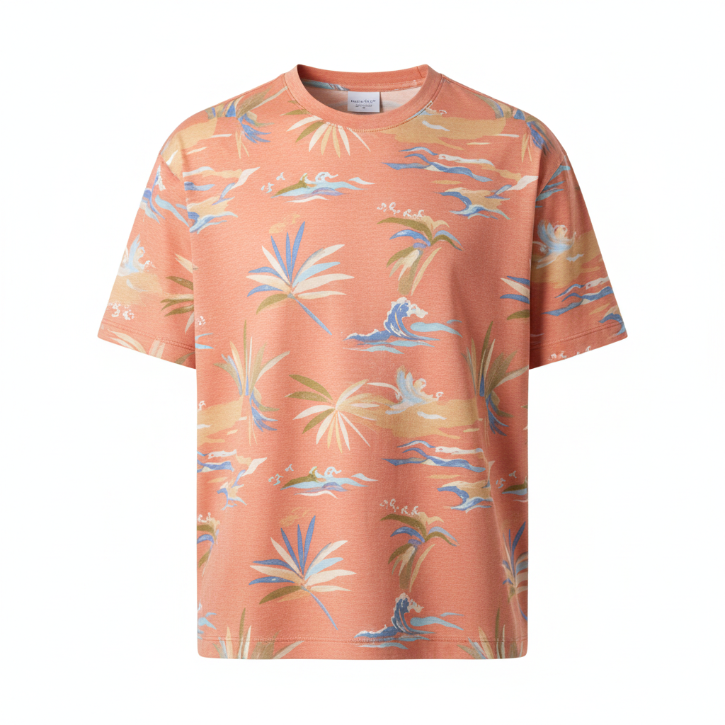 thesupersurf Tropical Print Orange T-Shirt 