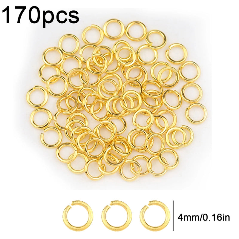 1 Set Diameter 3mm Diameter 4mm Diameter 5mm Alloy Solid Color Open Jump Rings Jewelry Accessories