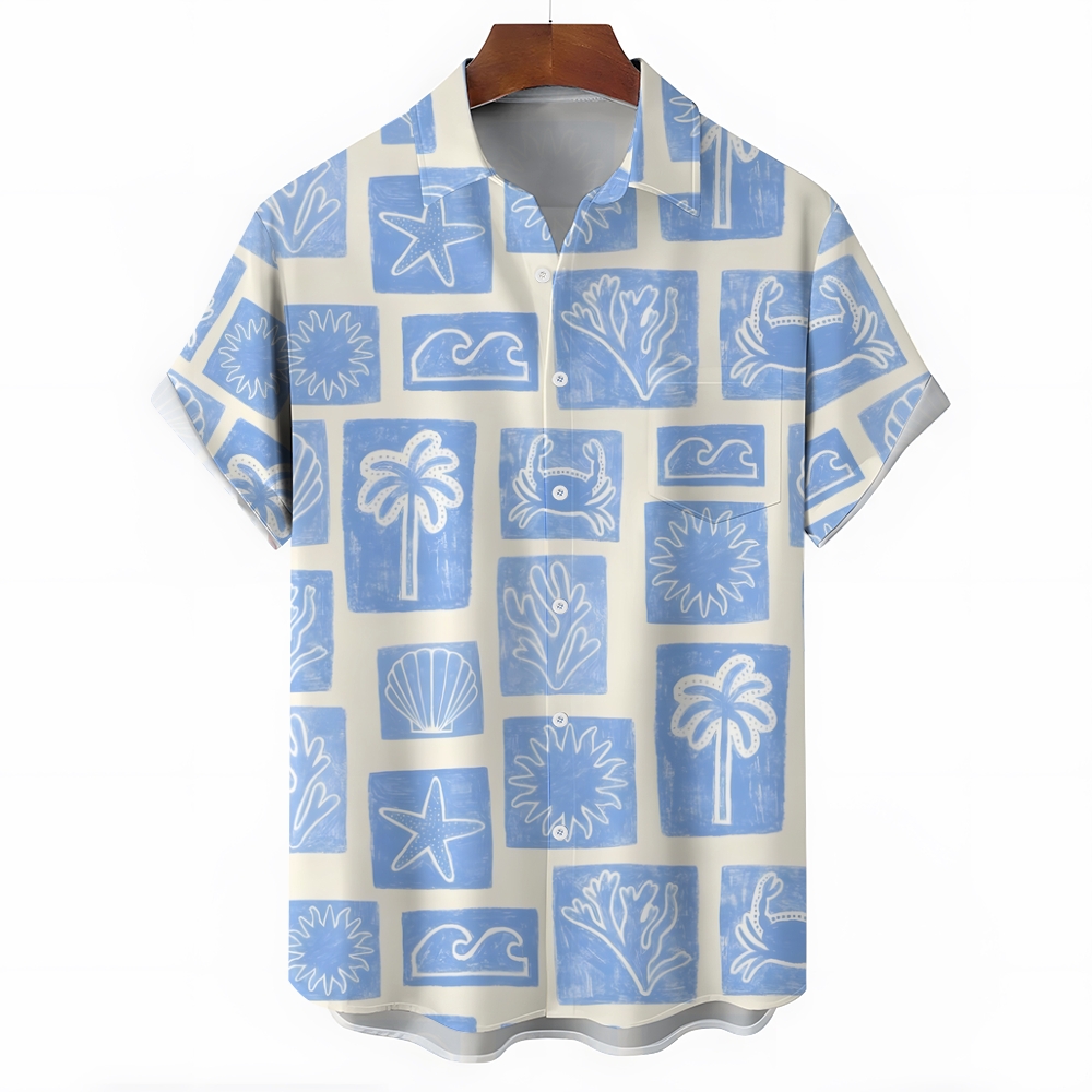 Tropical Theme Pattern Hawaiian Shirt