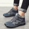 Women's Winter Thermal Villi Leather Platform Fashion High Top Boots