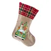 Peinture en diamant DIY, bas de No&euml;l suspendus, chaussettes de No&euml;l de grande capacit&eacute;, v&ecirc;tements pendentifs r&eacute;sistants, sacs de rangement cadeaux pour la d&eacute;coration familiale de la f&ecirc;te de No&euml;l (voiture sapin)