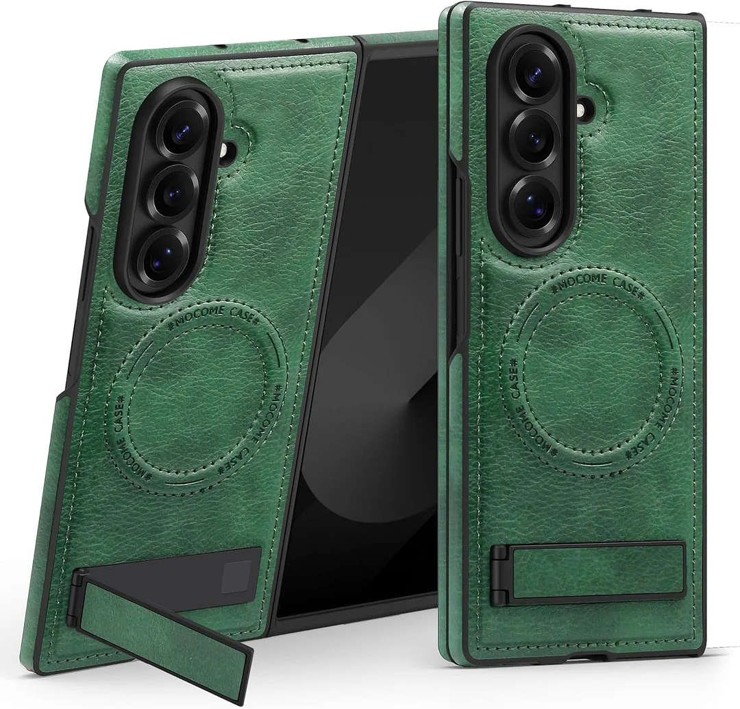 Samsung Galaxy Z Fold 6 Leather Case Magnetic Protective Case Holder Phone Case