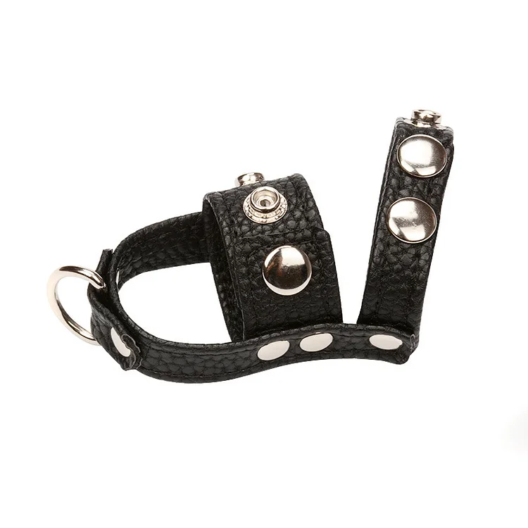 Leather Ball Stretcher With Cock Ring  Weloveplugs