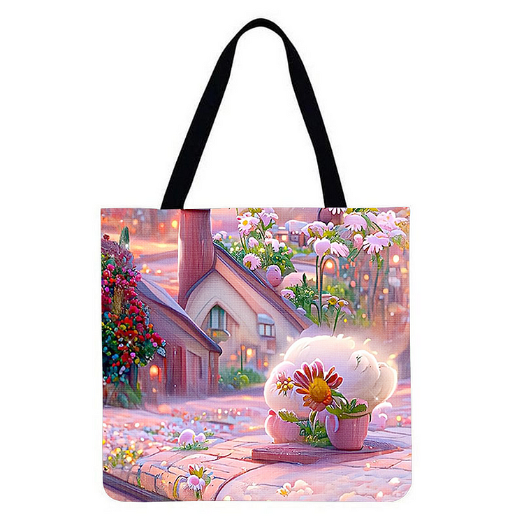Dream Petals - Linen Tote Bag