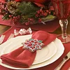 2Pcs Butterfly Diamond Painting Napkin Ring Diamond Napkin Holder for Table
