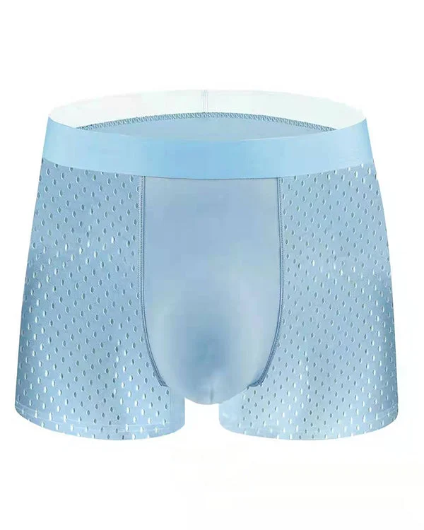 Men's Ice Wire Breathable Mesh Flat Pair Underwear Pants