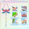 2pcs Dragonfly Diamond Painting Double-sided Crystal Window Suncatcher Craft Set Birthday Gifts Home Garden Decor Hanging Kit