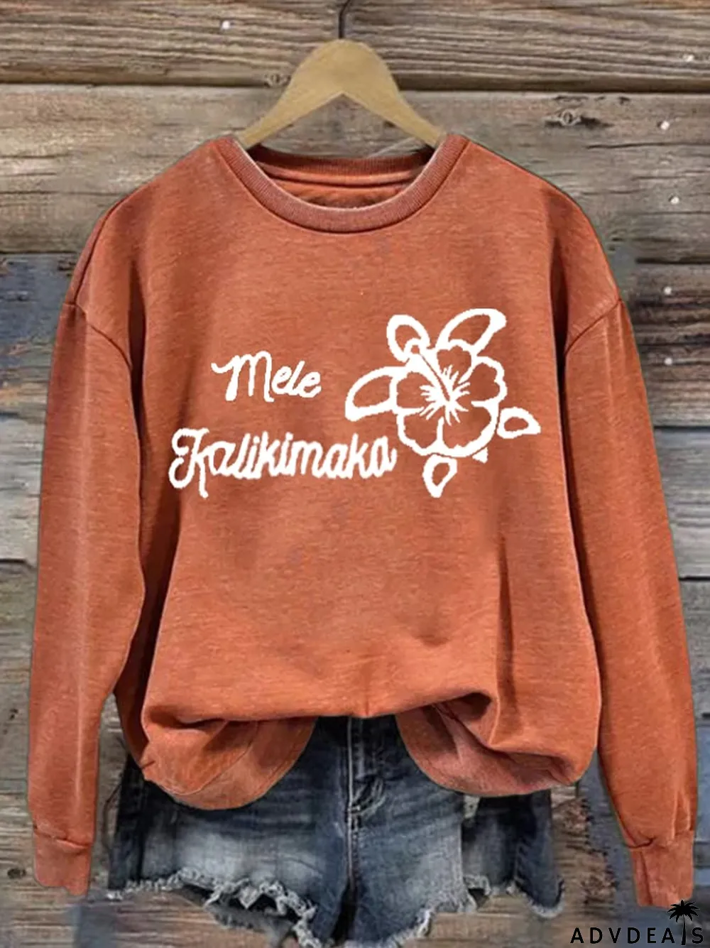 Women's Hawaiian Christmas Mele Kalikimaka Print Sweatshirt