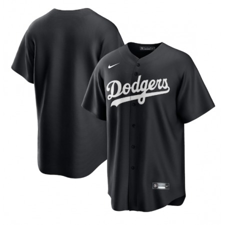 Men's Los Angeles Dodgers Blank Black Cool Base Stitched Baseball Jersey HRGW
