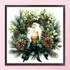 Green Christmas Wreath-11CT Counted Cross Stitch 40*40cm
