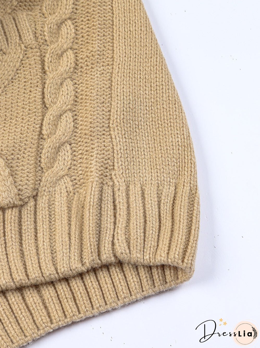 Cozy Beige V-Neck Knit Cardigan with Front Buttons