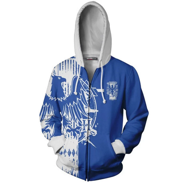 Harry Potter Slytherin 3D Digital Printing Sweater Casual Zipper Hoodie
