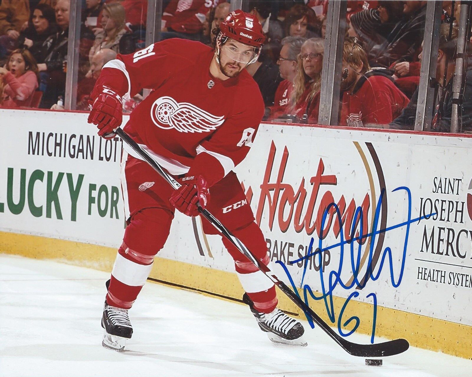 Xavier Ouellet Signed 8x10 Photo Poster painting Detroit Red Wings Autographed COA