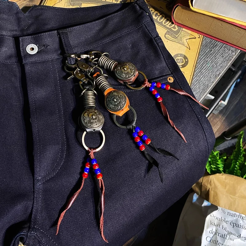 Retro Motorcycle Style Metal Keychain Can Be Used As An Accessory Waist Chain