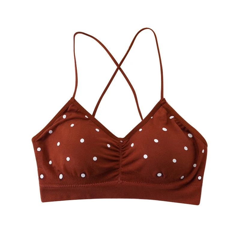 Women's Bra Push Up Bra Sports Bra For Women Seamless Sexy Lingerie Female Polka Dot Soft Fashion Underwear Women's Tube Top