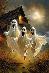 Luxury AB Velvet Diamond Painting Kit -Halloween Ghost