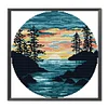 Sunset-14CT Stamped Cross Stitch Kit(31*31cm)