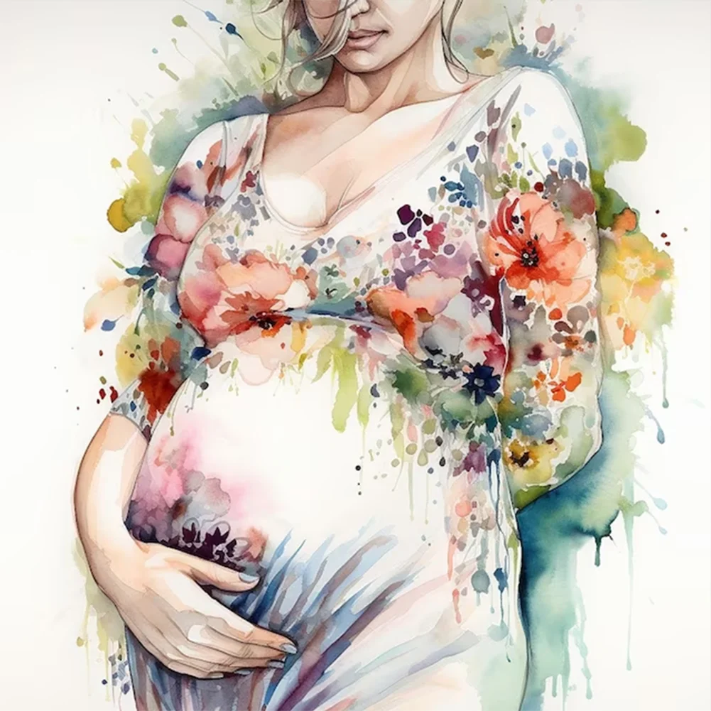Full Round Diamond Painting - Pregnant Woman(Canvas|30*30cm)