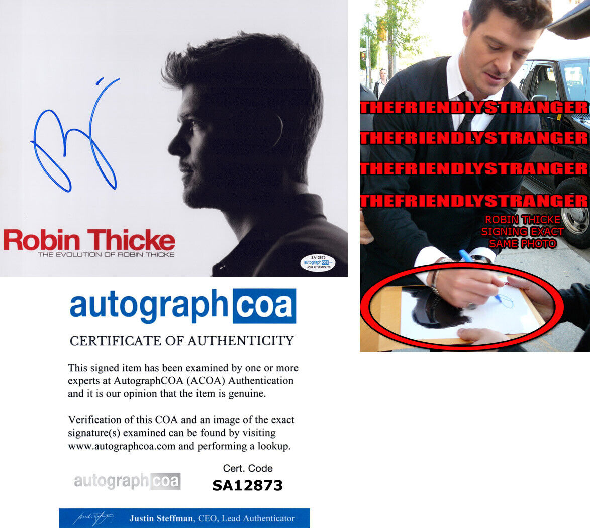 ROBIN THICKE signed Autographed 8X10 Photo Poster painting f EXACT PROOF Blurred Lines ACOA COA