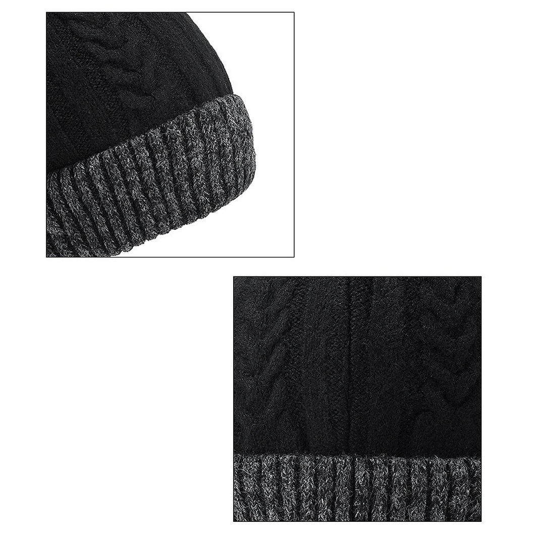 Unisex Winter Cable Knit Beanie Hat Stylish And Warm Headwear-inspireuse