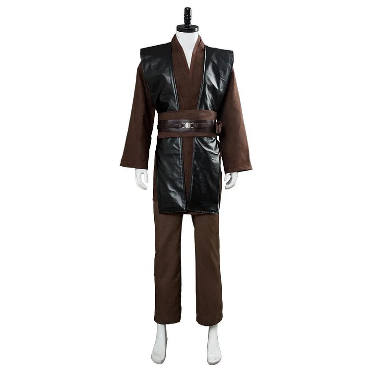 Anakin Brown Outfits No Clock Cosplay Costume Halloween carnival Suit