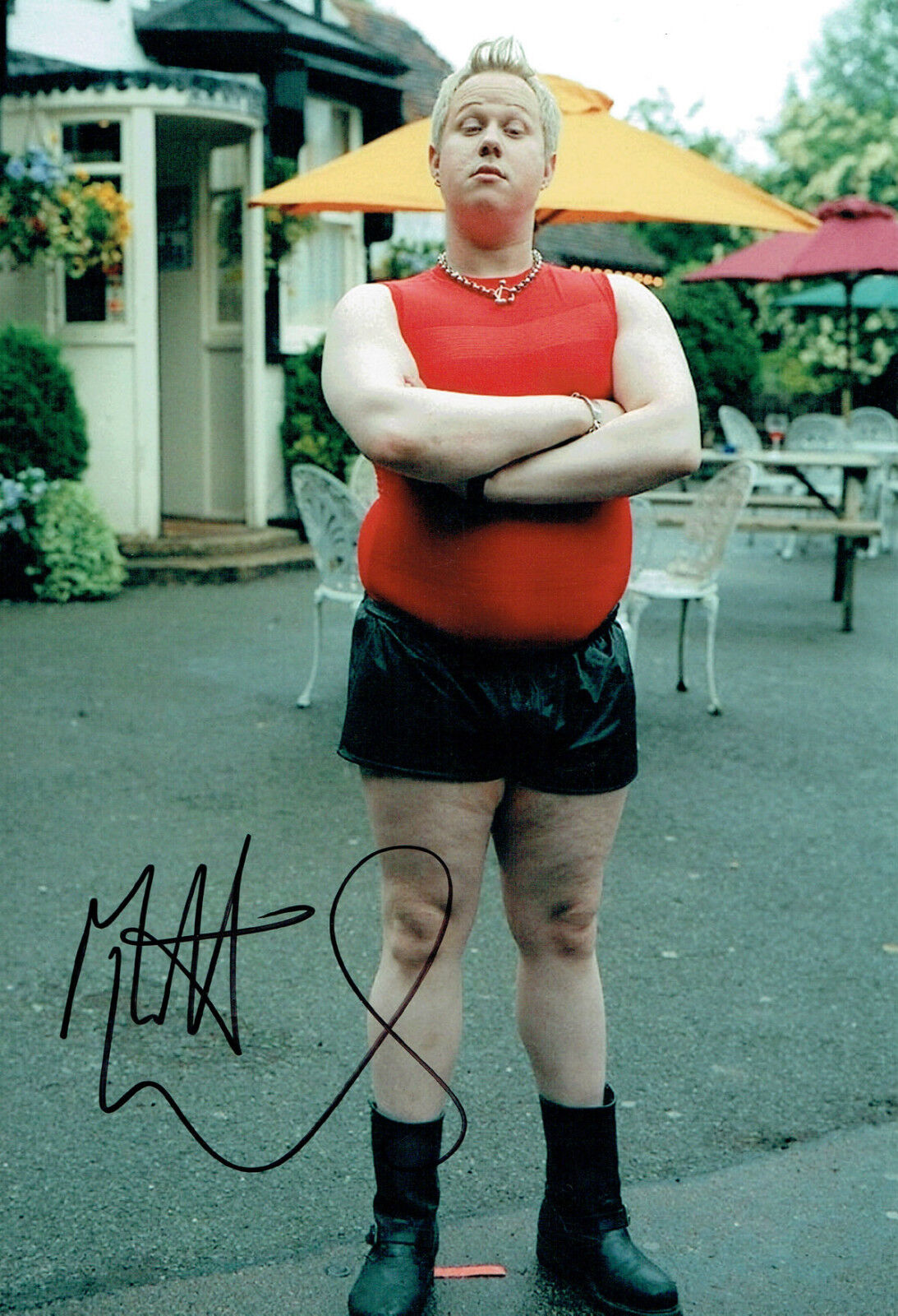 Matt LUCAS SIGNED Autograph 12x8 Sexy Photo Poster painting AFTAL COA Only Gay in the Village