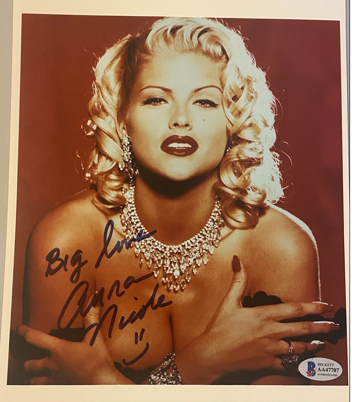 Anna Nicole Smith?Signed Autographed 8x10 Color Photo Poster painting Sexy Beckett?? ???