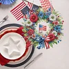 (US Only)Independence Day Wreath DIY Diamond Painting Art Pendant Kit for Art Crafts