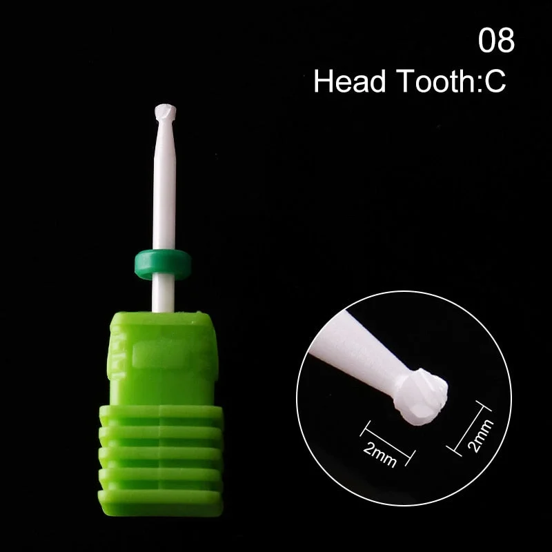 1Pc Ceramic Nail Drill Bits Nail Milling Cutter Bits Electric Drill Machine For Manicure Pedicure Equipment Accessory Tools-Nail Inspo