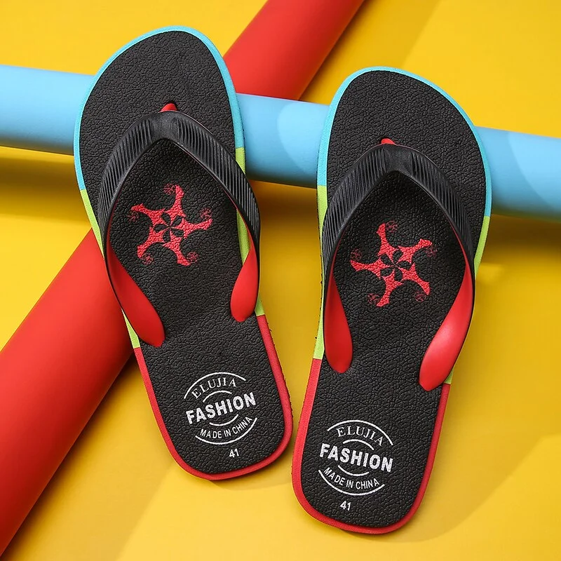 Qengg Arrival Green Summer Men Flip Flops Casual Comfortable Non Slip Massage Beach Slippers Men Designer Slippers chanclas hombre
