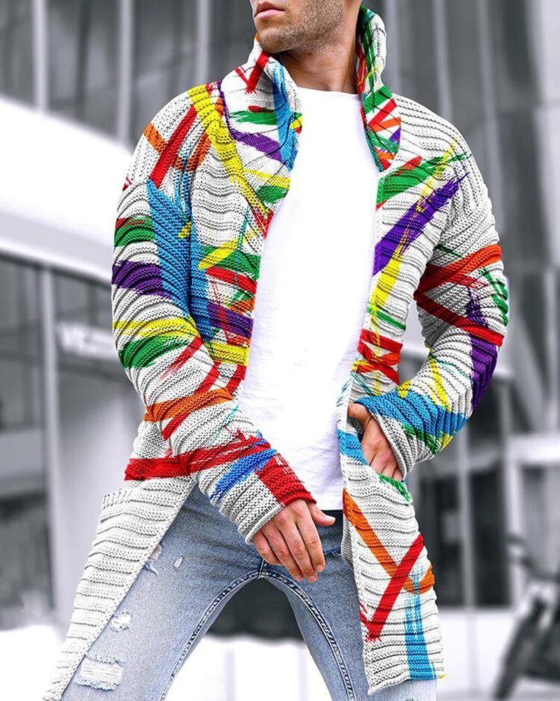 Men's Fur Long Jacket Coats-21