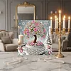 Kit sp&eacute;cial de peinture en forme de grand diamant en forme d&rsquo;arbre &agrave; fleurs avec cadre 9,84x9,84 pouces