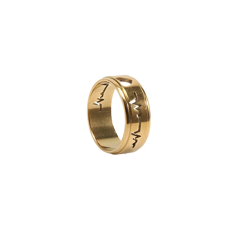 Gold Plated Frosted Skeleton Ring