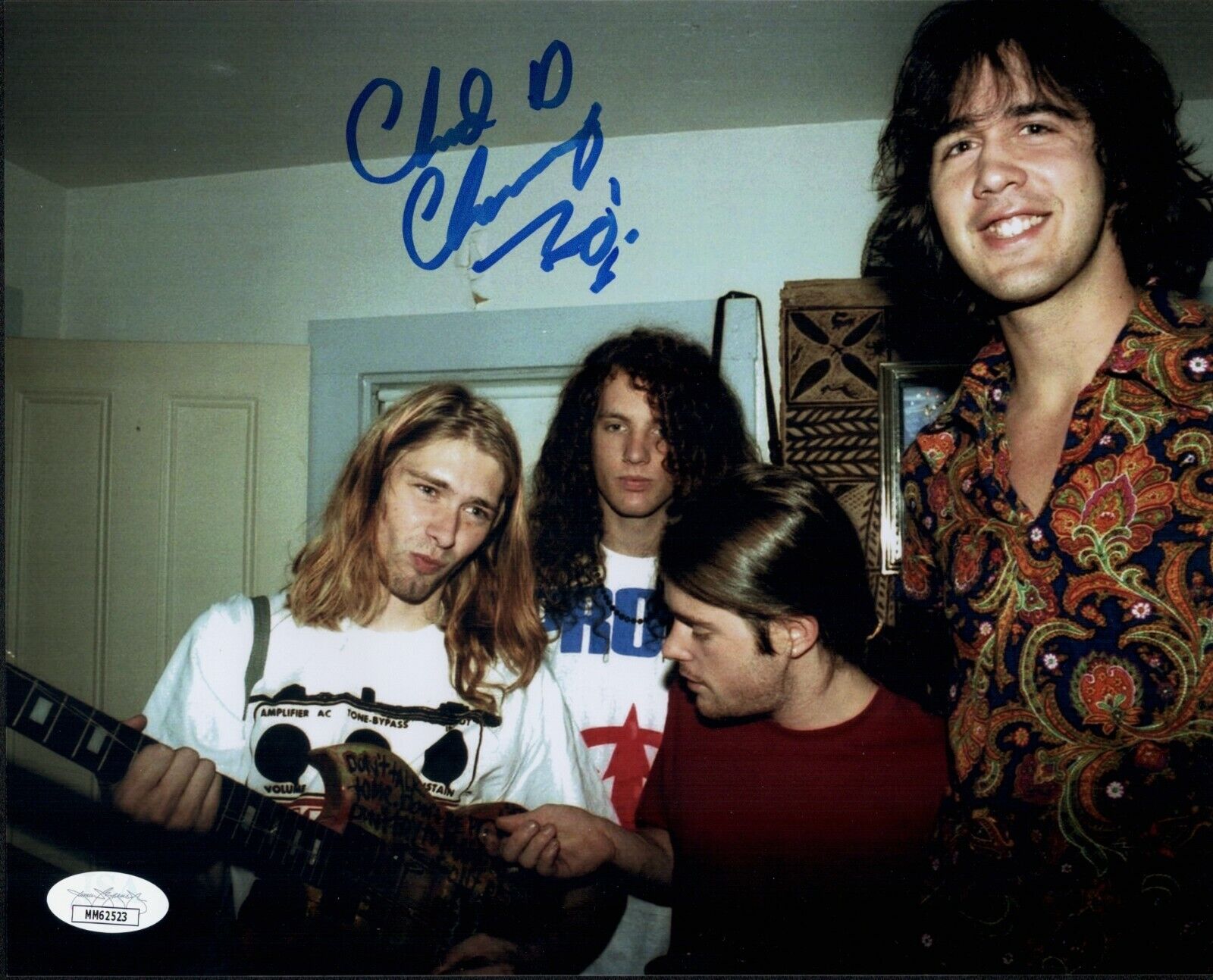 CHAD CHANNING Signed NIRVANA 8x10 Photo Poster painting IN PERSON Autograph JSA COA Cert