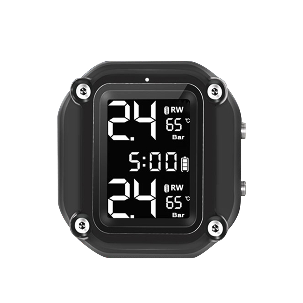 

Solar LCD Motorcycle TPMS with Time Display Tire Pressure Monitoring System, 501 Original