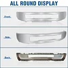 FELYCYTAS Front Bumper Compatible with 2017-2019 Ford F250/F350 Super Duty, Chrome Truck Automotive Steel Replacement Bumpers Face Bar, without Fog Light Holes & Sensor Holes (Style B)