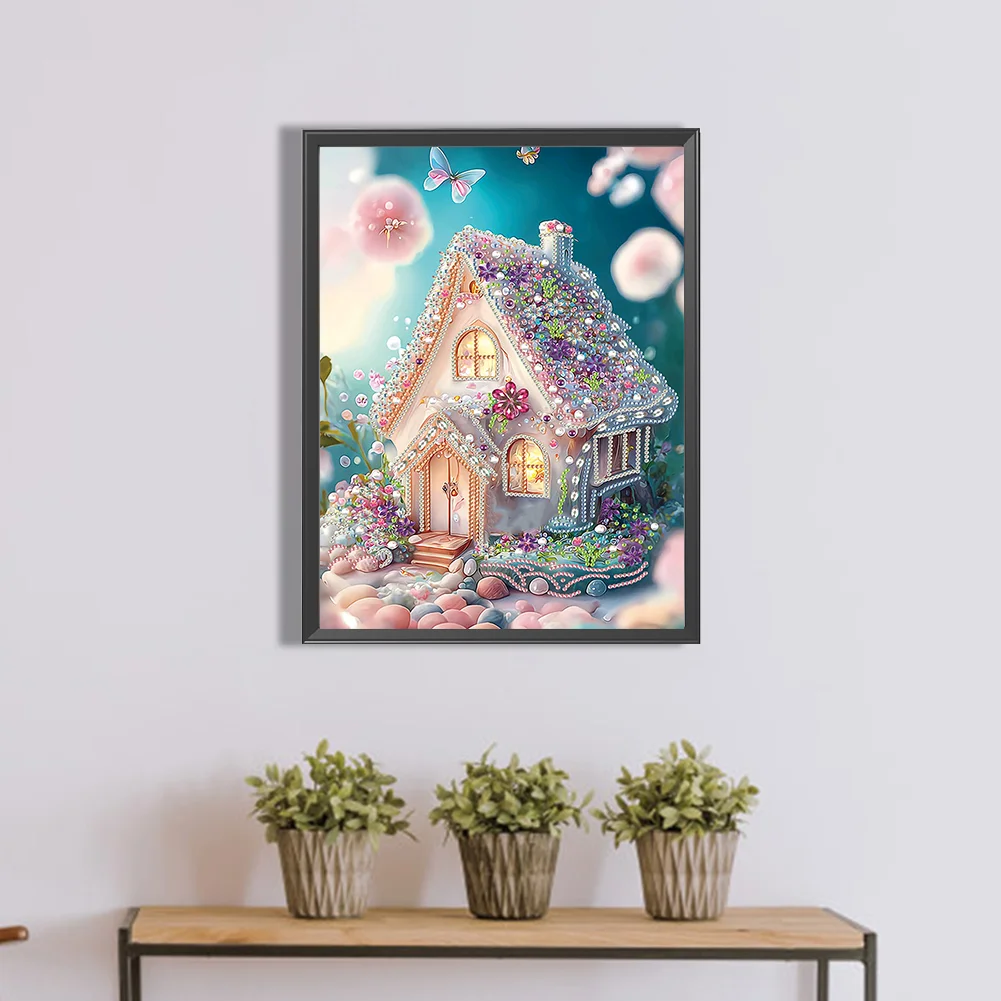 Diamond Painting - Partial Special Shaped Drill - Garden House(30*40cm)