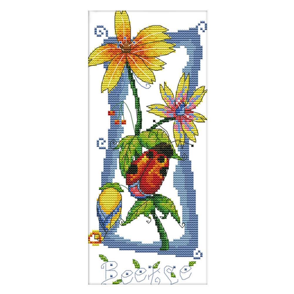 

Flower language - 14CT Stamped Cross Stitch - 15*30cm, 501 Original