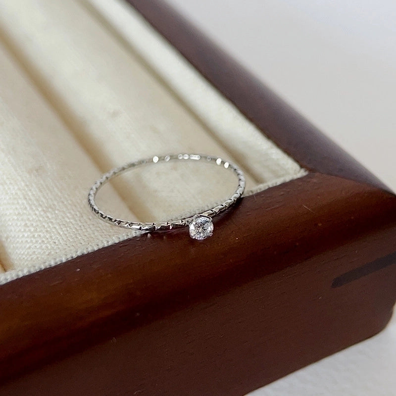 Minimalist Round Titanium Steel Plating 18k Gold Plated Rings