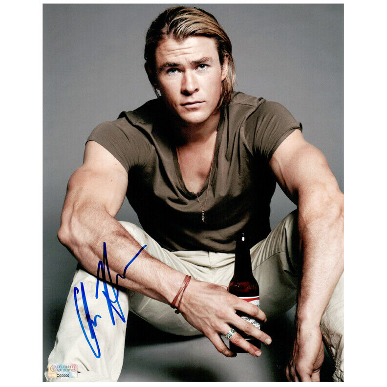 Chris Hemsworth Autographed Brewski 8x10 Photo Poster painting