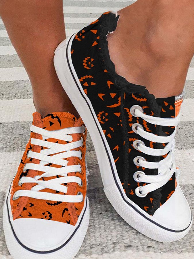 Women's Halloween Jack Pumpkin casual shoes