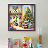 Christmas Penguins-11CT Stamped Cross Stitch 50*50cm/19.69*19.69in