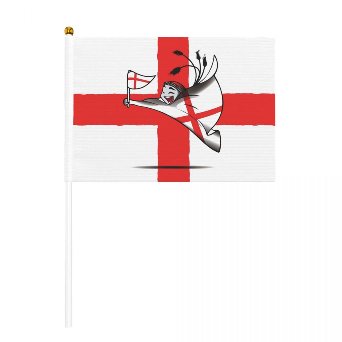 England World Cup 2022 Mascot Small Stick Mini Hand Held Flags