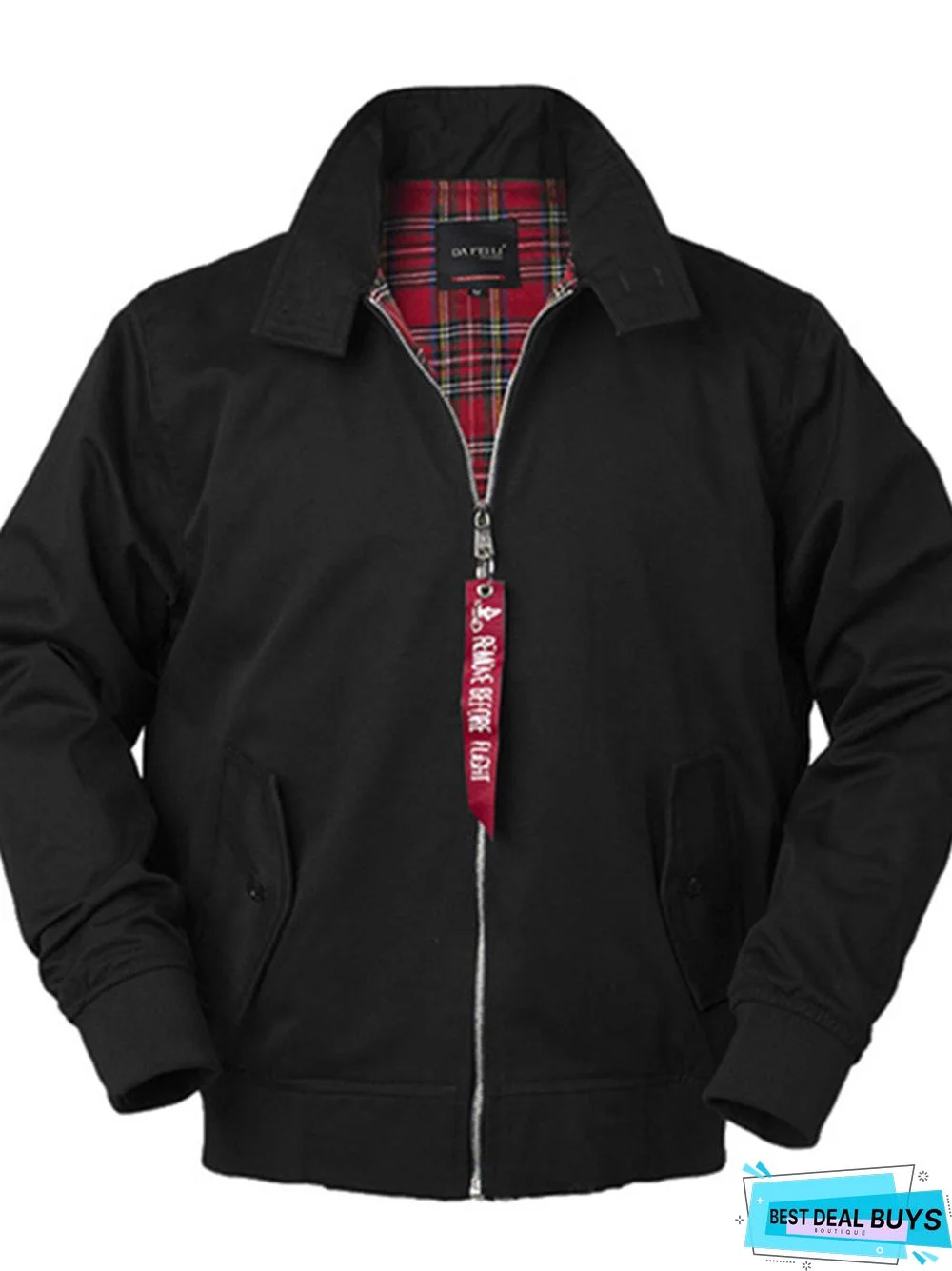 Solid Color Stand Collar Casual Men's Jacket Coat