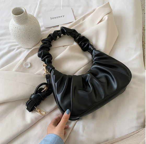 Solid Color PU Leather Crossbody Shoulder Handbags